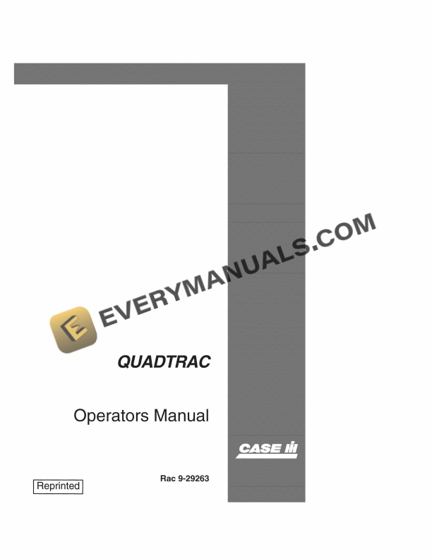 Case Quadtrac Operator Manual 9-29263 PDF 3 Case Quadtrac Operator Manual 9-29263 PDF