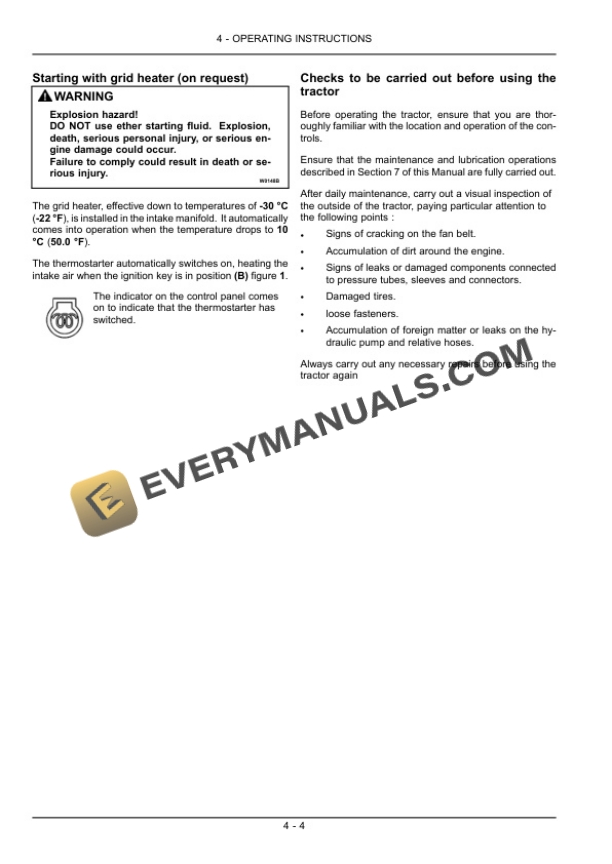 Case Quantum 65F, 75F, 85F, 95F, 105F Tractor Operator Manual 84515953-3