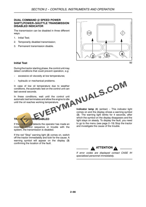 Case Quantum 75F, 85F, 95F Tractor Operator Manual 84737449-3