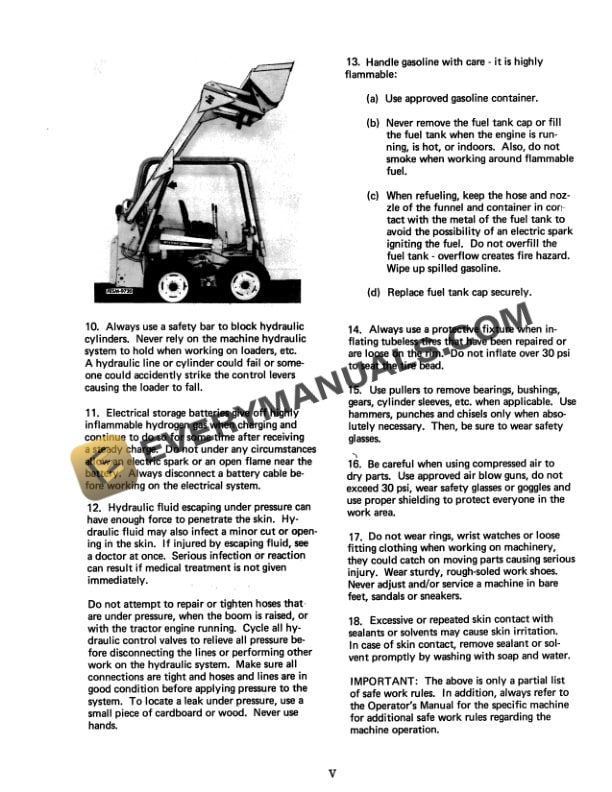 Case Recharging Hydraulic Accumulator Service Manual GSS-1492-3