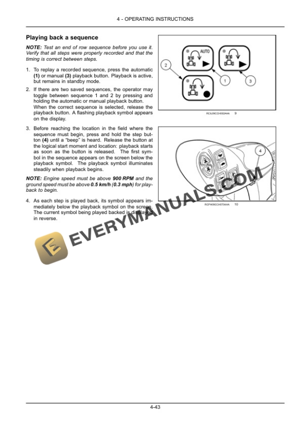 Case Rowtrac 350, 400, 450, 500, Steiger 350, 400, 450, 500, 550, 600, Quadtrac 450, 500, 550, 600 Tier 4 Tractor Operator Manual 47538877-3