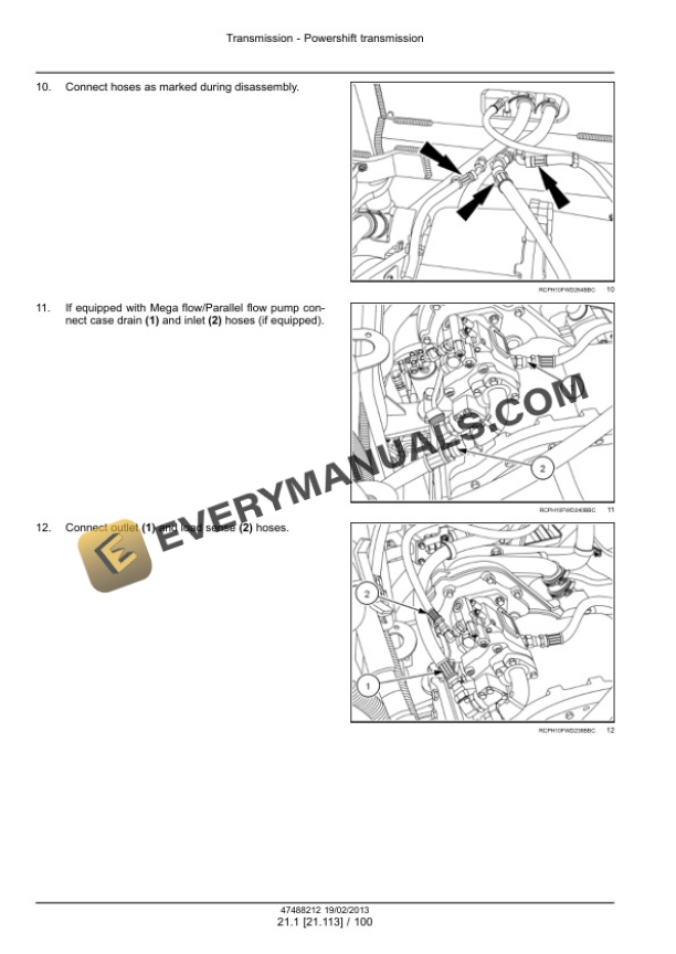 Case Rowtrac 350, 400, 450, 500, Steiger 350, 400, 450, 500, 550, 600, Quadtrac 450, 500, 550, 600 Tier 4 Tractor Service Manual 47512801-5