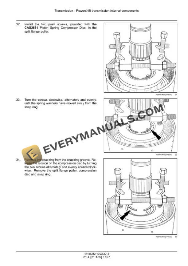 Case Rowtrac 350, 400, 450, 500, Steiger 350, 400, 450, 500, 550, 600, Quadtrac 450, 500, 550, 600 Tier 4 Tractor Service Manual 47512802-3