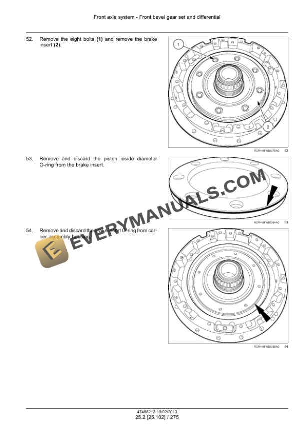 Case Rowtrac 350, 400, 450, 500, Steiger 350, 400, 450, 500, 550, 600, Quadtrac 450, 500, 550, 600 Tier 4 Tractor Service Manual 47512803-4