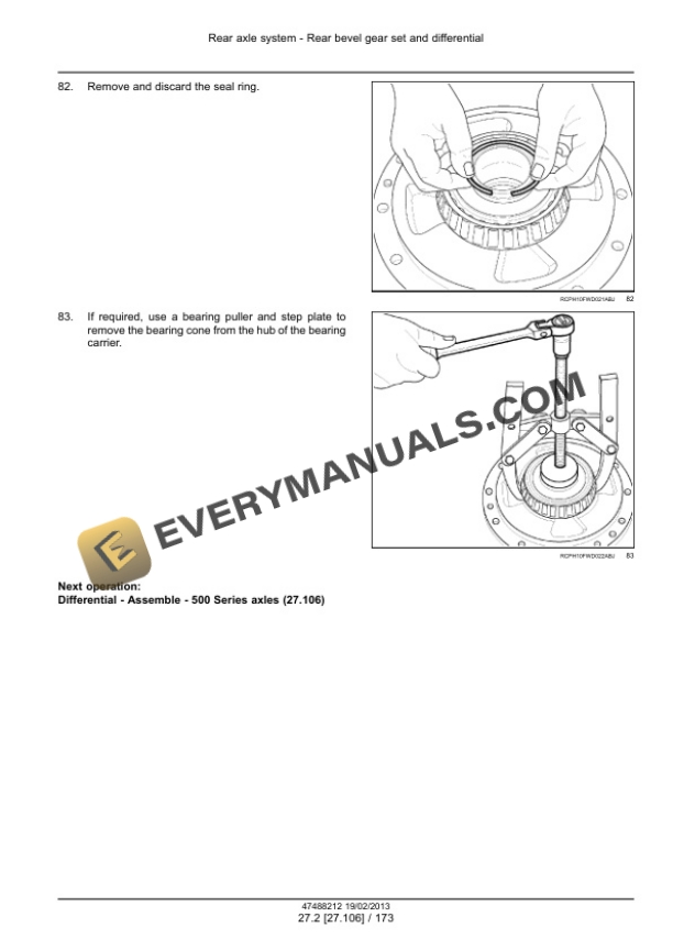 Case Rowtrac 350, 400, 450, 500, Steiger 350, 400, 450, 500, 550, 600, Quadtrac 450, 500, 550, 600 Tier 4 Tractor Service Manual 47512805-3