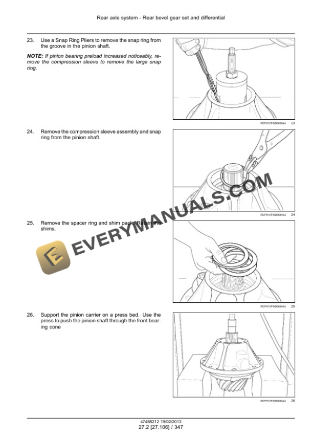 Case Rowtrac 350, 400, 450, 500, Steiger 350, 400, 450, 500, 550, 600, Quadtrac 450, 500, 550, 600 Tier 4 Tractor Service Manual 47512805-5