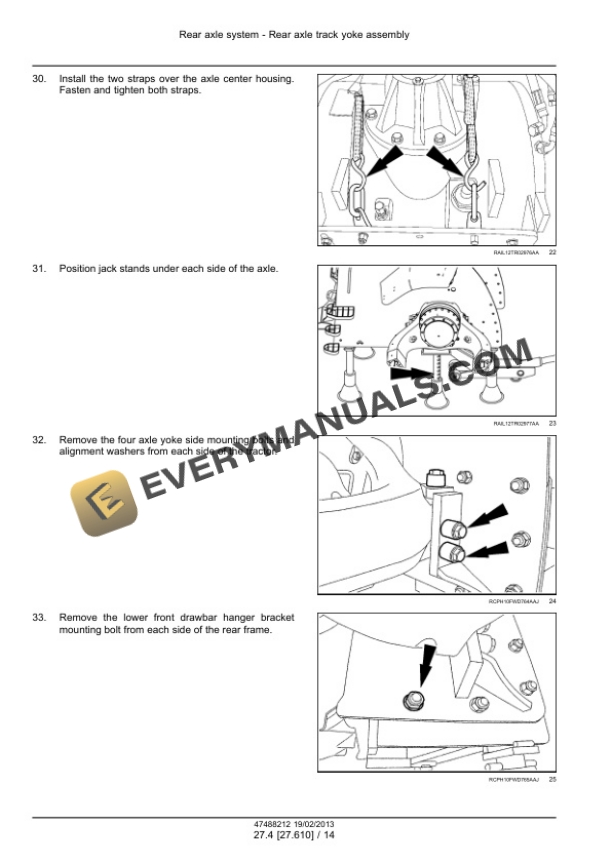 Case Rowtrac 350, 400, 450, 500, Steiger 350, 400, 450, 500, 550, 600, Quadtrac 450, 500, 550, 600 Tier 4 Tractor Service Manual 47512806-3