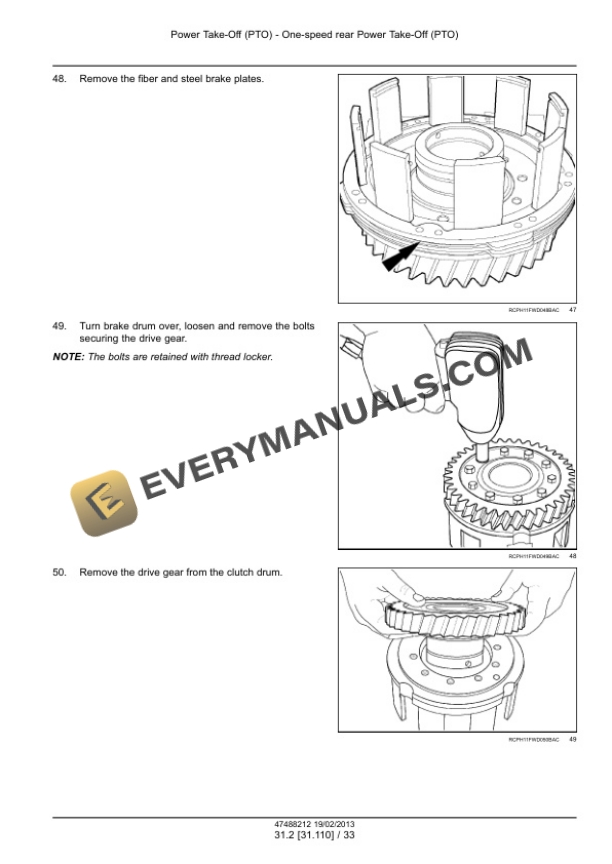 Case Rowtrac 350, 400, 450, 500, Steiger 350, 400, 450, 500, 550, 600, Quadtrac 450, 500, 550, 600 Tier 4 Tractor Service Manual 47512806-5