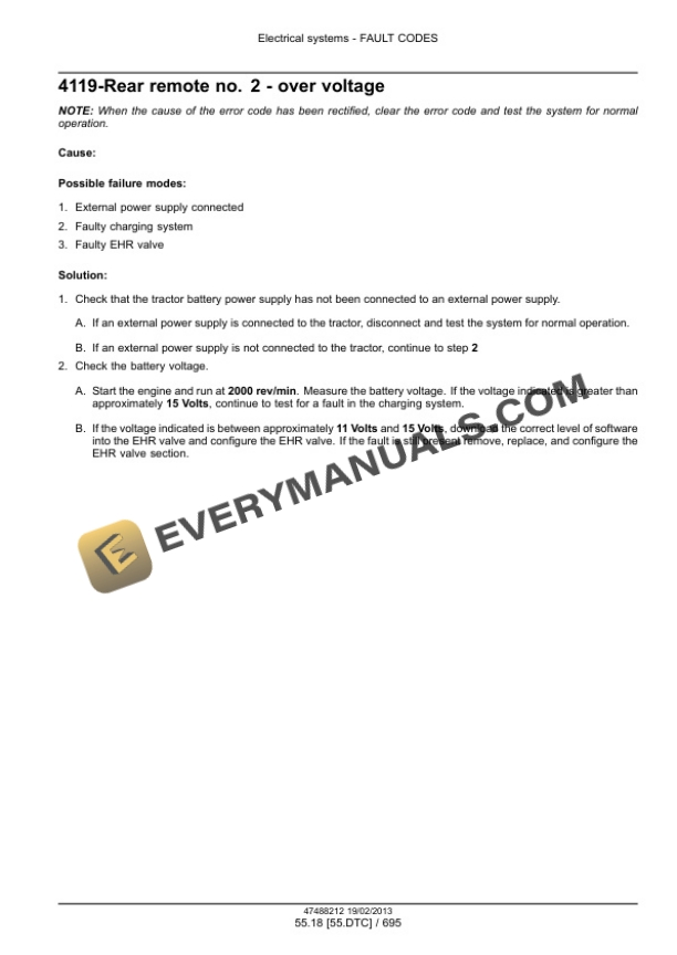 Case Rowtrac 350, 400, 450, 500, Steiger 350, 400, 450, 500, 550, 600, Quadtrac 450, 500, 550, 600 Tier 4 Tractor Service Manual 47512813-2