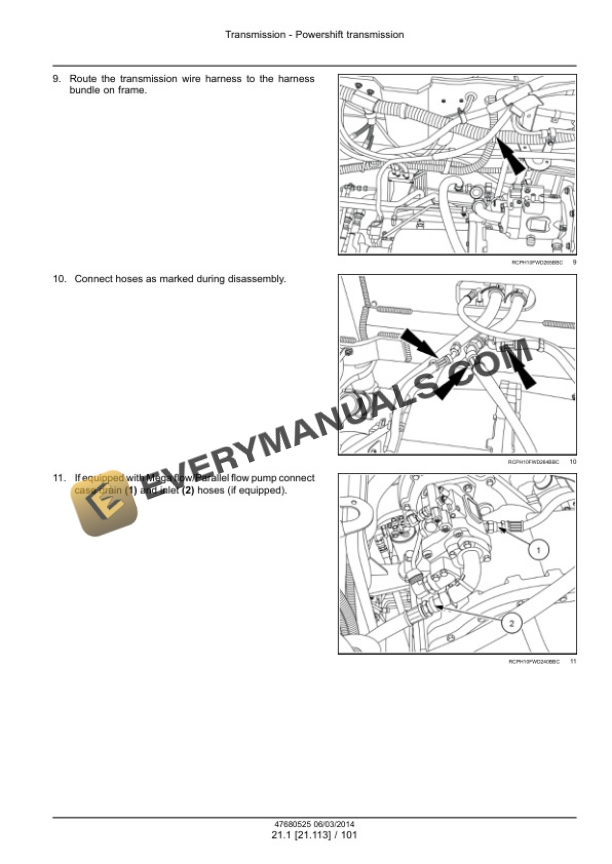 Case Rowtrac 370, 420, 470, 500, Steiger 370, 420, 470, 500, 540, 580, 620, Quadtrac 470, 500, 540, 580, 620 Tier 4B (Final) Tractor Service Manual 47684067-3