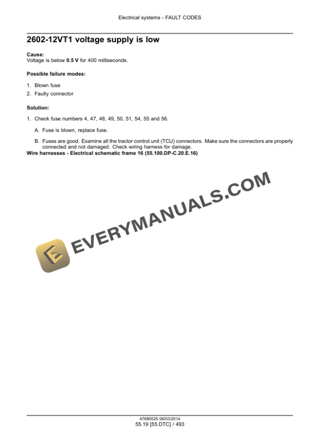 Case Rowtrac 370, 420, 470, 500, Steiger 370, 420, 470, 500, 540, 580, 620, Quadtrac 470, 500, 540, 580, 620 Tier 4B (Final) Tractor Service Manual 47684078-2