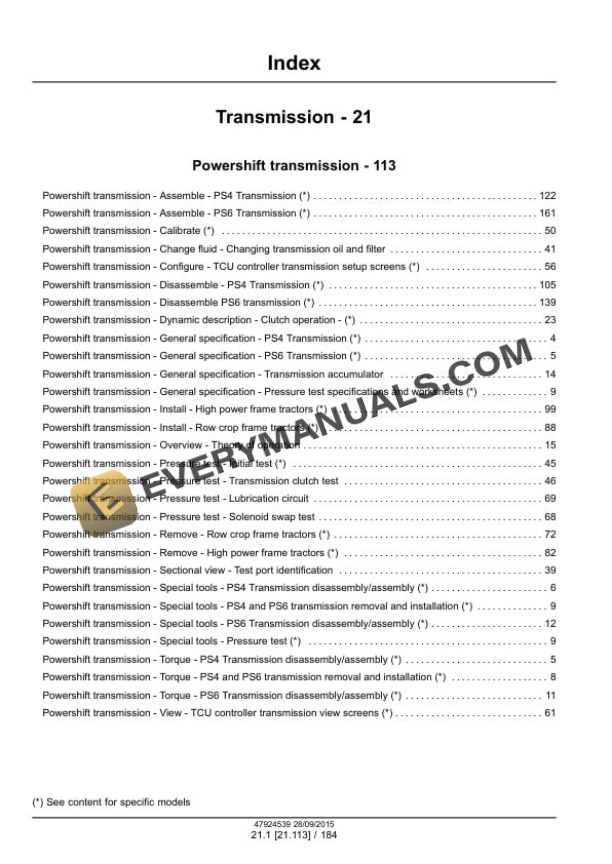 Case Rowtrac 370, 420, 470, 500, Steiger 370, 420, 470, 500, 540, 580, 620, Quadtrac 470, 500, 540, 580, 620 Tier 4B (Final) Tractor Service Manual 47935514-5