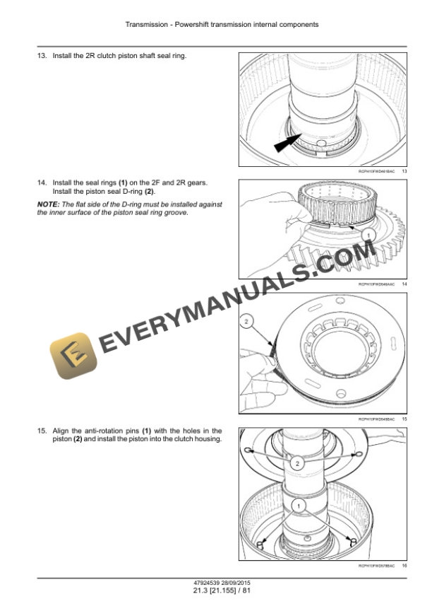 Case Rowtrac 370, 420, 470, 500, Steiger 370, 420, 470, 500, 540, 580, 620, Quadtrac 470, 500, 540, 580, 620 Tier 4B (Final) Tractor Service Manual 47935515-2