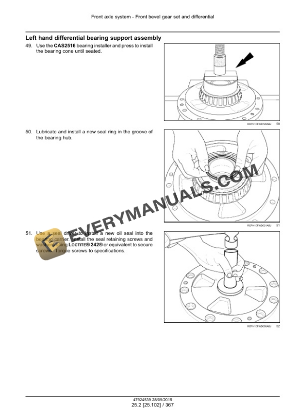 Case Rowtrac 370, 420, 470, 500, Steiger 370, 420, 470, 500, 540, 580, 620, Quadtrac 470, 500, 540, 580, 620 Tier 4B (Final) Tractor Service Manual 47935516-5