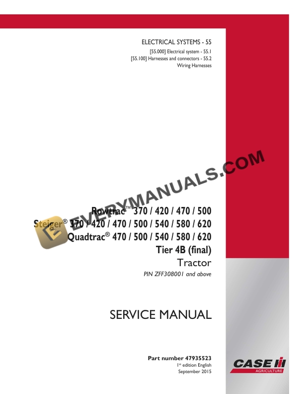 case rowtrac 370 420 470 500 steiger 370 420 470 500 540 580 620 quadtrac 470 500 540 580 620 tier 4b final tractor service manual 47935523 1