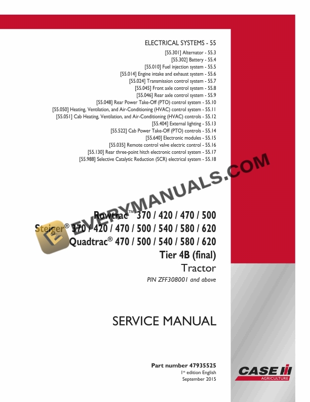 case rowtrac 370 420 470 500 steiger 370 420 470 500 540 580 620 quadtrac 470 500 540 580 620 tier 4b final tractor service manual 47935525 1