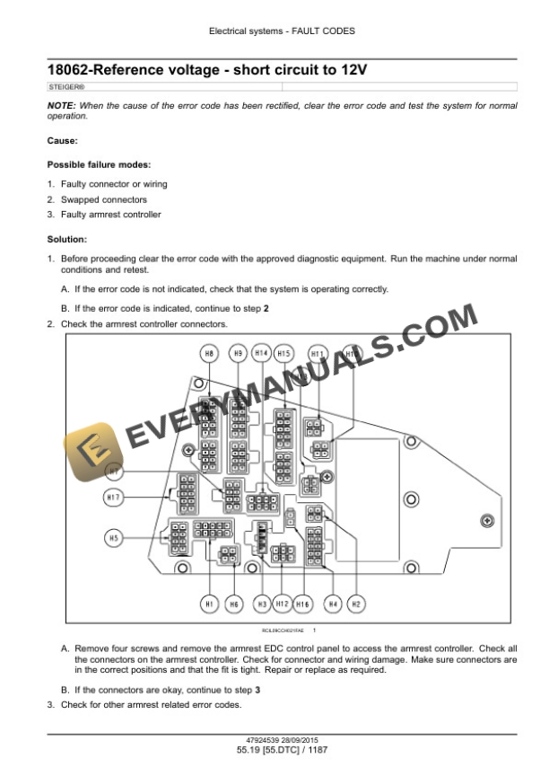 Case Rowtrac 370, 420, 470, 500, Steiger 370, 420, 470, 500, 540, 580, 620, Quadtrac 470, 500, 540, 580, 620 Tier 4B (Final) Tractor Service Manual 47935529-2
