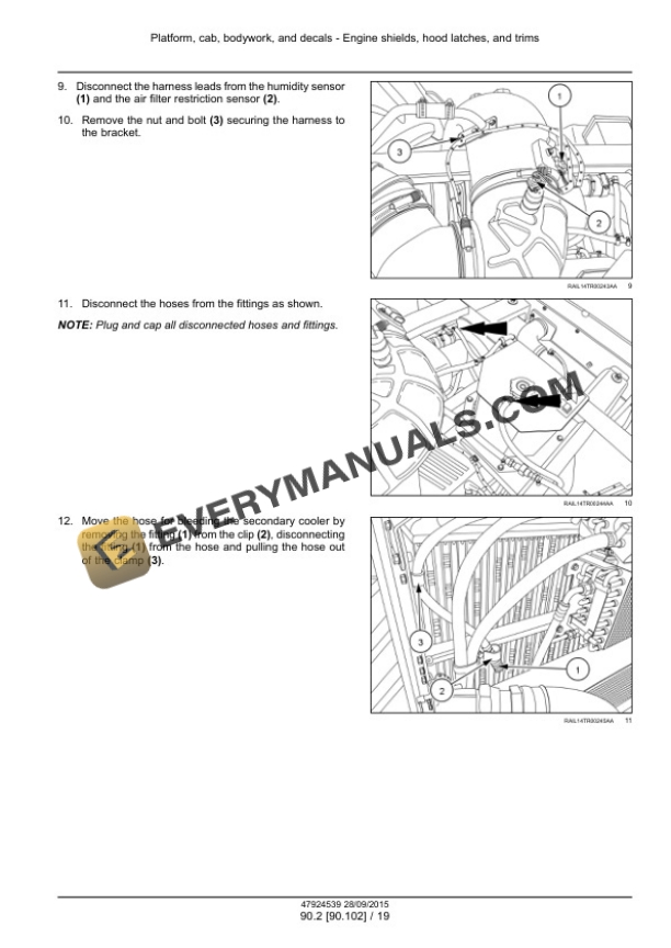 Case Rowtrac 370, 420, 470, 500, Steiger 370, 420, 470, 500, 540, 580, 620, Quadtrac 470, 500, 540, 580, 620 Tier 4B (Final) Tractor Service Manual 47935530-2