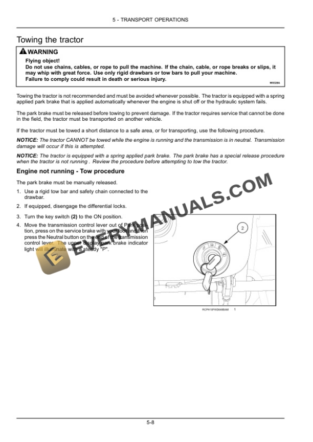 Case Rowtrac 400, 450, 500, Steiger 400, 450, 500, 550, 600, Quadtrac 450, 500, 550, 600 Tier 2 Tractor Operator Manual 47754787-3