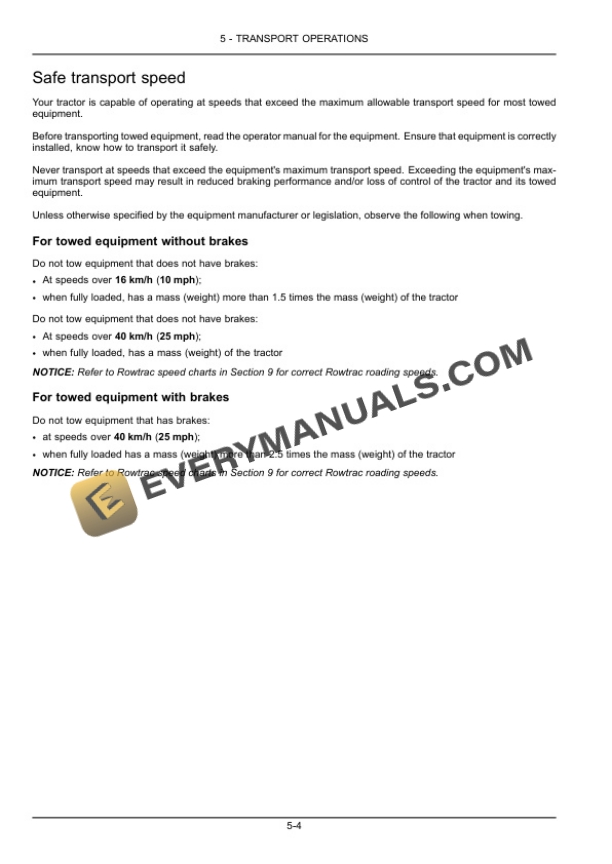 Case Rowtrac 400, 450, 500, Steiger 400, 450, 500, 550, 600, Quadtrac 450, 500, 550, 600 Tier 2 Tractor Operator Manual 84562210-3