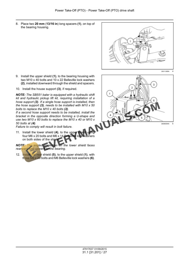 Case SB521, SB531, SB541, SB541C, SB551 Square Baler Service Manual 47936447 PDF 4 Case SB521, SB531, SB541, SB541C, SB551 Square Baler Service Manual 47936447 PDF - Image 2