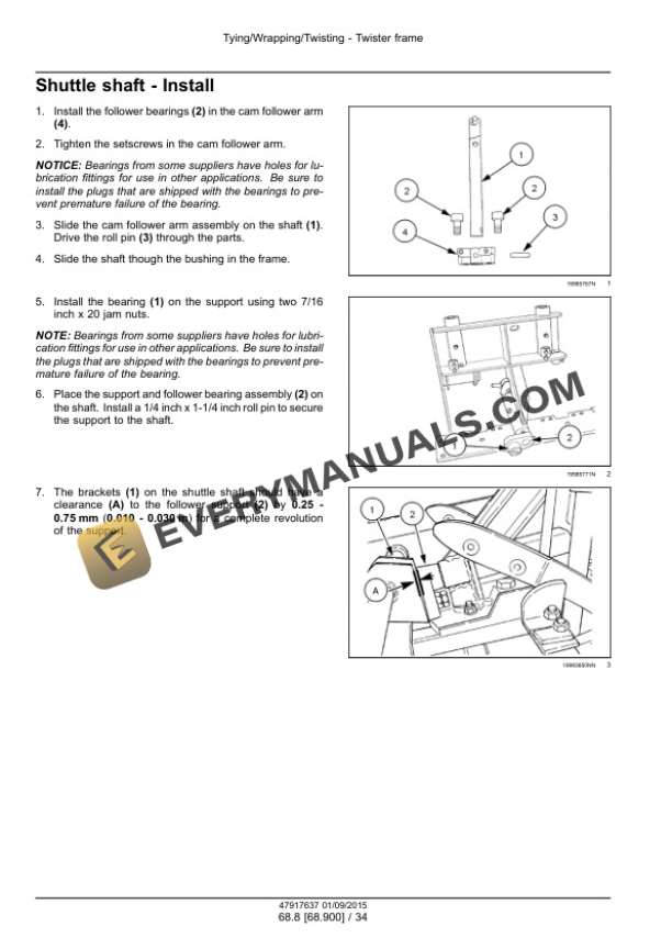Case SB521, SB531, SB541, SB541C, SB551 Square Baler Service Manual 47936448 PDF 7 Case SB521, SB531, SB541, SB541C, SB551 Square Baler Service Manual 47936448 PDF - Image 5