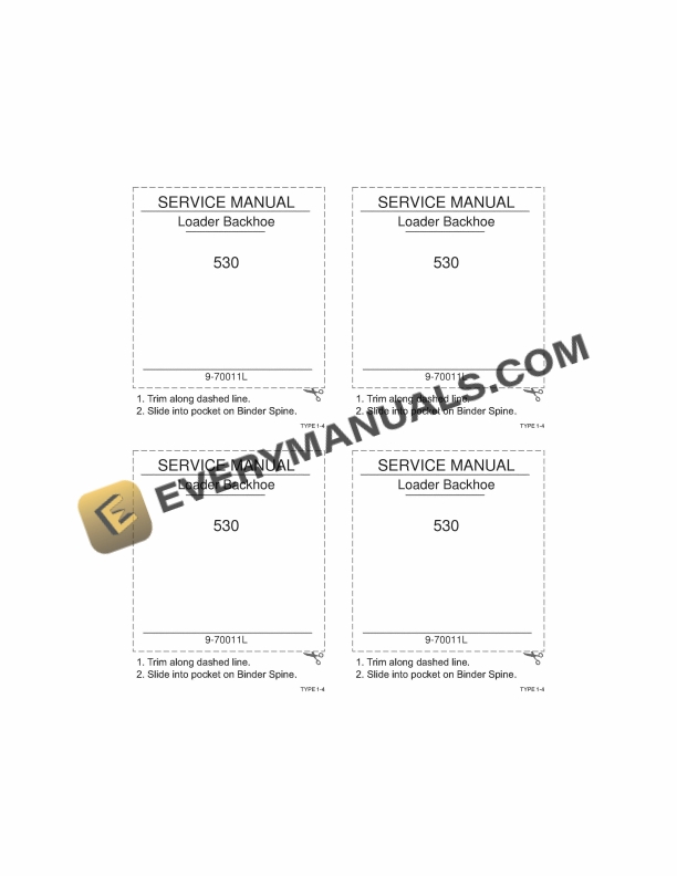 case section ix model 530 construction king loader backhoe service manual 9 70011l 1