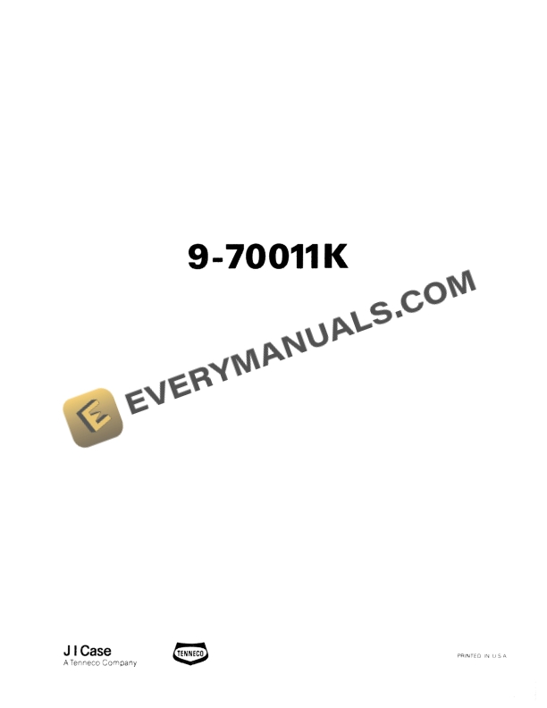 Case Section XIV Model 32S Side Shift Backhoe Service Manual 9-70011K PDF 3 Case Section XIV Model 32S Side Shift Backhoe Service Manual 9-70011K PDF