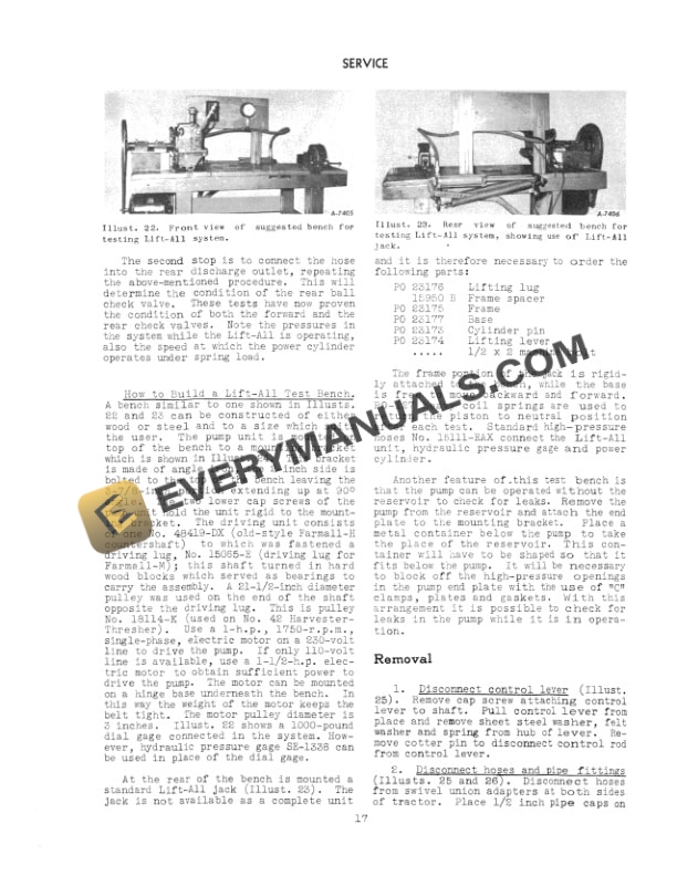 Case Serviceman Guide Hydraulic Lift-All - IH Service Manual CHS-68-G-4
