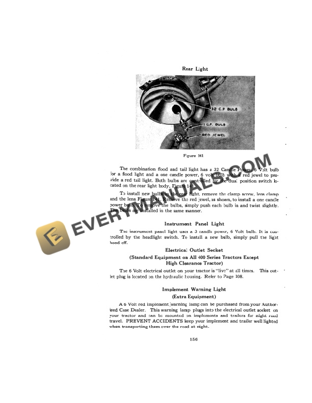 Case Spark Ignition 400 Series Tractor Operator Manual 5689-5