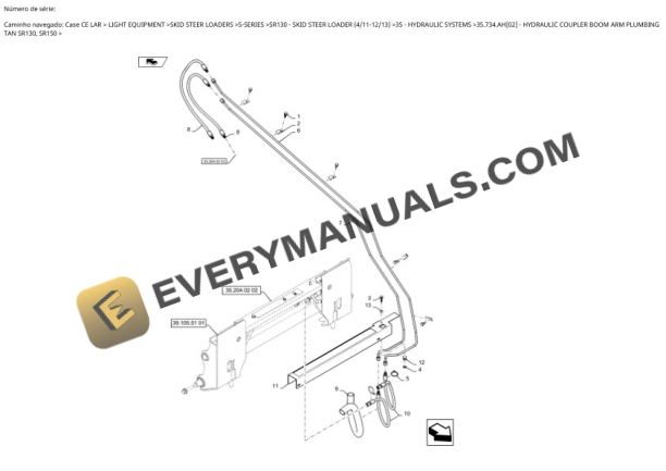 Case SR130 Skid Steer Loader Service Manual 510003-2