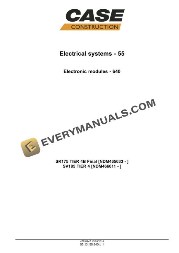Case SR175, SV185 Tier 4B (Final) Alpha Series Skid Steer Loader Service Manual 47851947 PDF 6 Case SR175, SV185 Tier 4B (Final) Alpha Series Skid Steer Loader Service Manual 47851947 PDF - Image 4