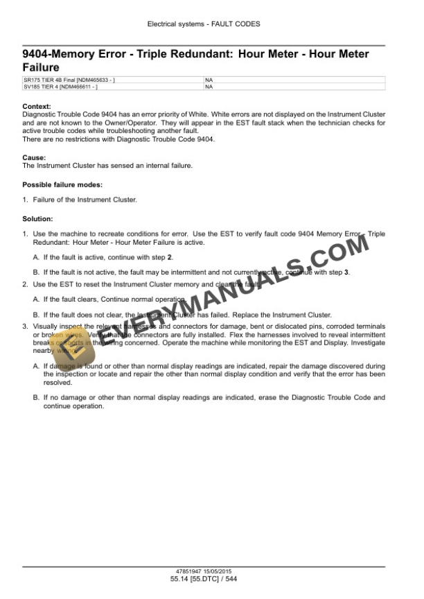 Case SR175, SV185 Tier 4B (Final) Alpha Series Skid Steer Loader Service Manual 47881867-4