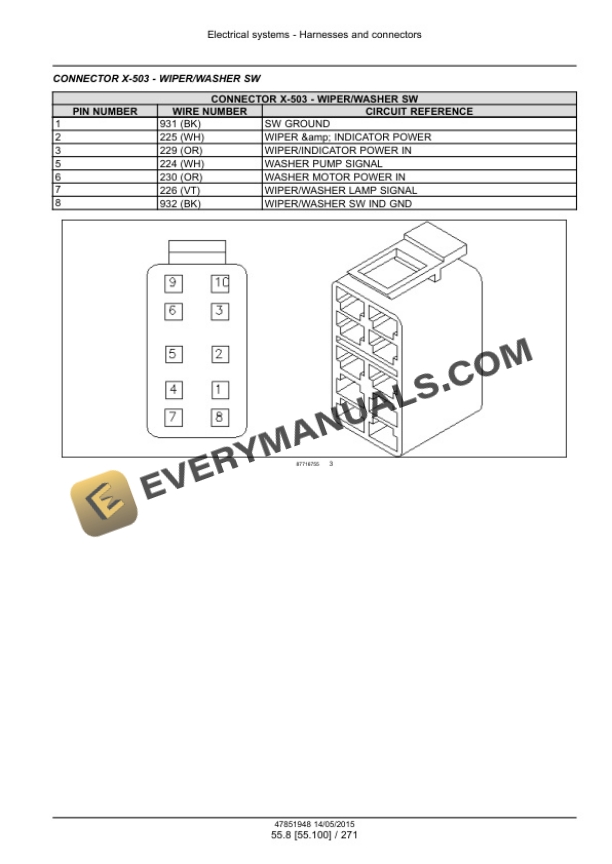 Case SR210, SR240, SV280 Tier 4B (Final) Alpha Series Skid Steer Loader Service Manual 47888403-3