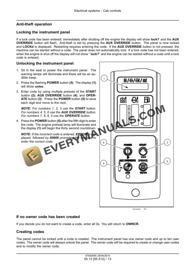 Case SR220, SR250, SV250, SV300 Tier 4A Alpha Series Skid Steer Loader Service Manual 47720716-2