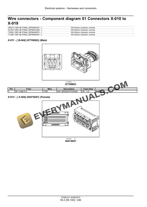 Case SR270, SV300 Tier 4B (Final) Alpha Series Skid Steer Loader Service Manual 47899790-2