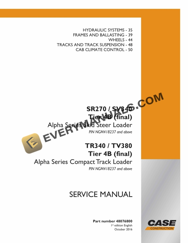 case sr270 sv340 tier 4b final alpha series skid steer loader service manual 48076800 1