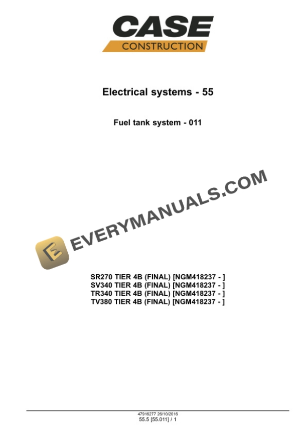 Case SR270, SV340 Tier 4B (Final) Alpha Series Skid Steer Loader Service Manual 48076803 PDF 4 Case SR270, SV340 Tier 4B (Final) Alpha Series Skid Steer Loader Service Manual 48076803 PDF - Image 2