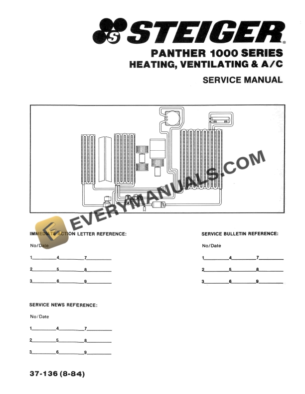 case steiger panther 1000 sereis heating ventilating and a c service manual 37 136 1