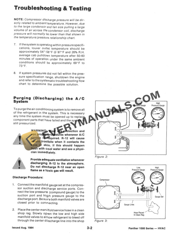 Case Steiger Panther 1000 Sereis Heating, Ventilating and A-C Service Manual 37-136-3
