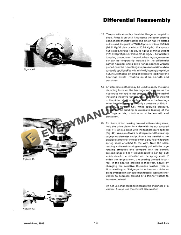 Case Steiger S-34, S-40 Axle Service Manual 37-109-3