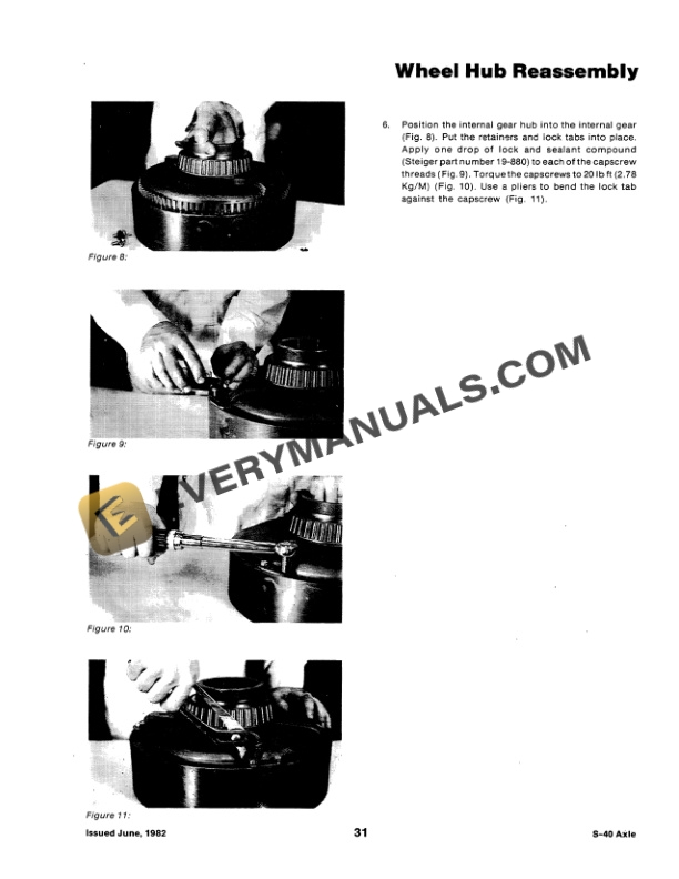 Case Steiger S-34, S-40 Axle Service Manual 37-109-5