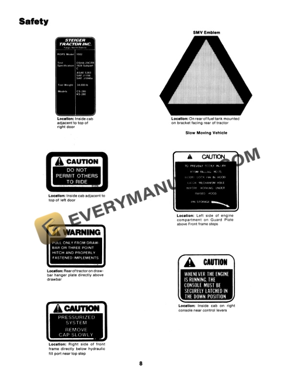 Case Steiger Series IV CS, KS Model Operator Manual 37-124-2
