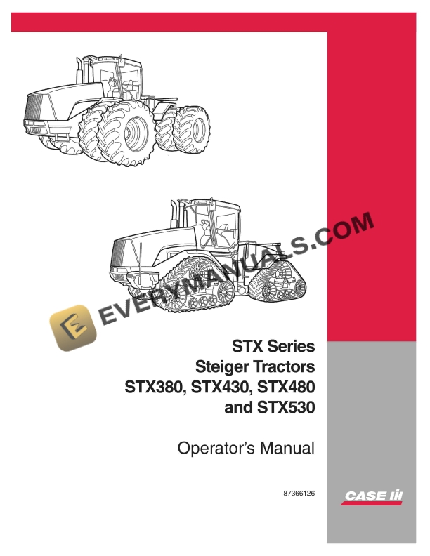 case stx series steiger tractors stx380 stx430 stx480 stx530 operator manual 87366126 1