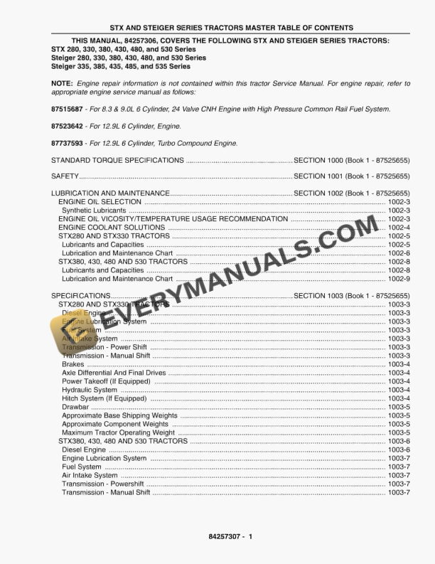 case stx steiger series tractor service manual 84257307 1