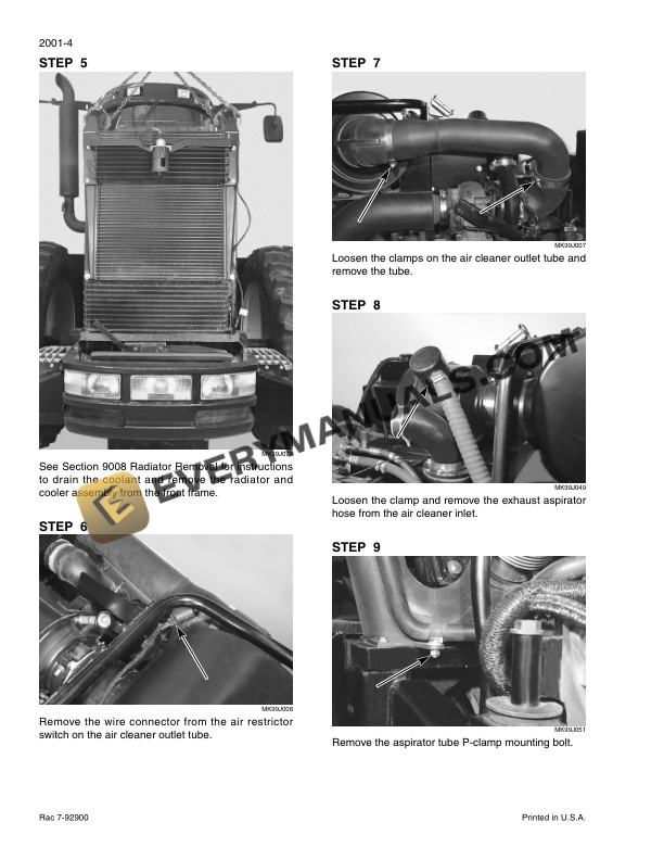 Case STX275, STX325, STX375, STX425, STX450 Steiger Tractor Service Manual 6-14470-2