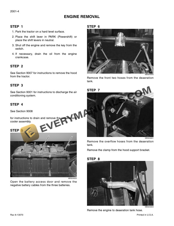 Case STX275, STX325, STX375, STX425, STX450 Steiger Tractor Service Manual 6-14470-3
