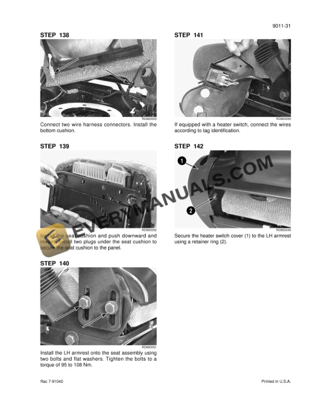Case STX275, STX325, STX375, STX425, STX450 Steiger Tractor Service Manual 6-14550-5