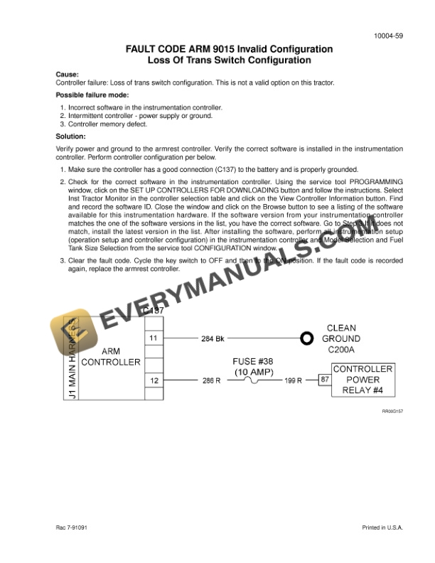 Case STX275, STX325, STX375, STX425, STX450 Steiger Tractor Service Manual 6-14570-2