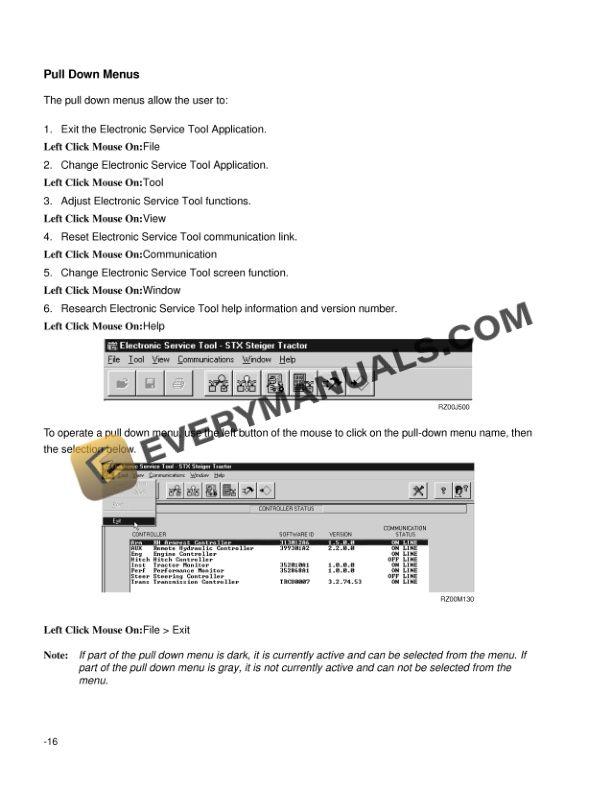 Case STX275, STX325, STX375, STX425, STX450 Steiger Tractor Service Manual 6-14580-2